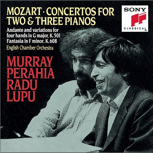 Обложка альбома «Mozart: Concertos for 2 & 3 Pianos; Andante and Variations for Piano Four Hands» — English Chamber Orchestra, Murray Perahia & Radu Lupu