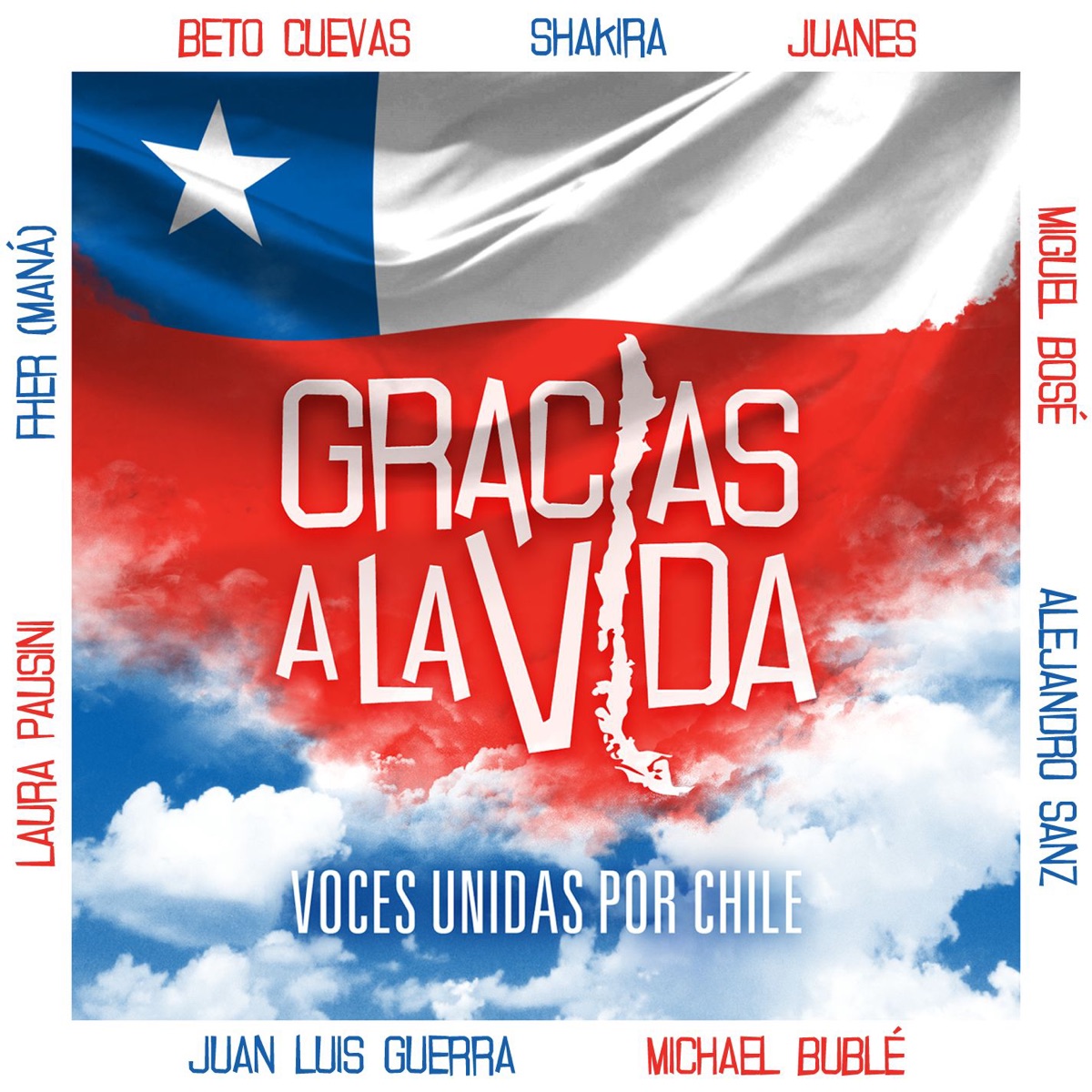 Gracias a la Vída (feat. Beto Cuevas, Juanes, Alejandro Sanz, Juan Luis Guerra, Laura Pausini, Fher de Maná, Shakira, Michael Bublé & Miguel Bosé) – Single cover art