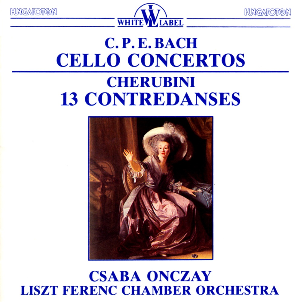 Обложка альбома «C. P. E. Bach: Cello Concertos, Cherubini: 13 Contredances» — Csaba Onczay, Franz Liszt Chamber Orchestra & János Rolla