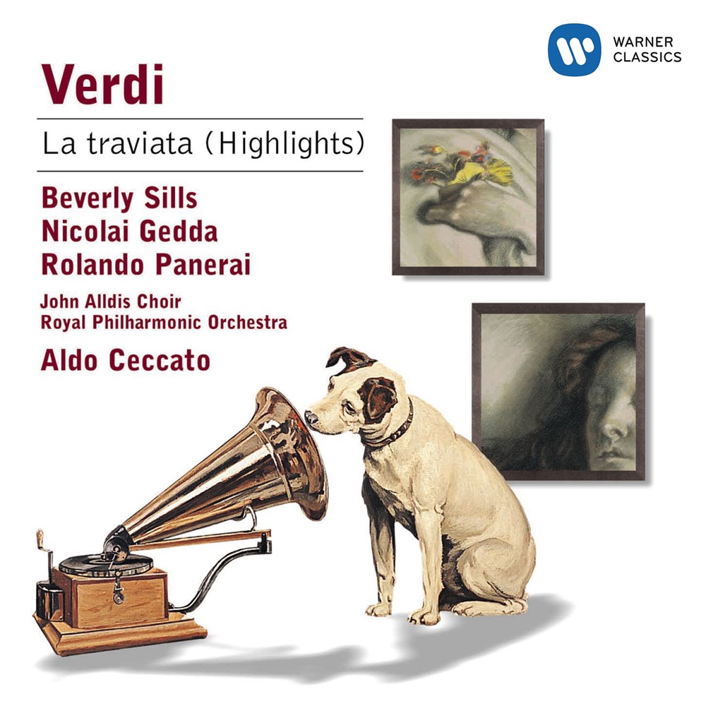 Обложка альбома «Verdi: La Traviata (Highlights)» — Aldo Ceccato, Nicolai Gedda, Rolando Panerai & Beverly Sills