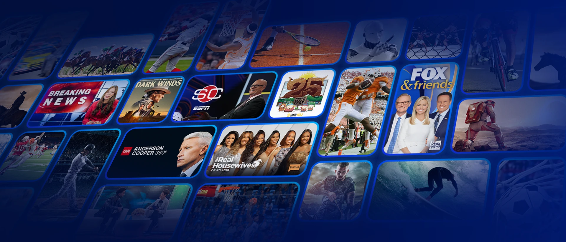 Sling: Live TV, Sports & News product page header
