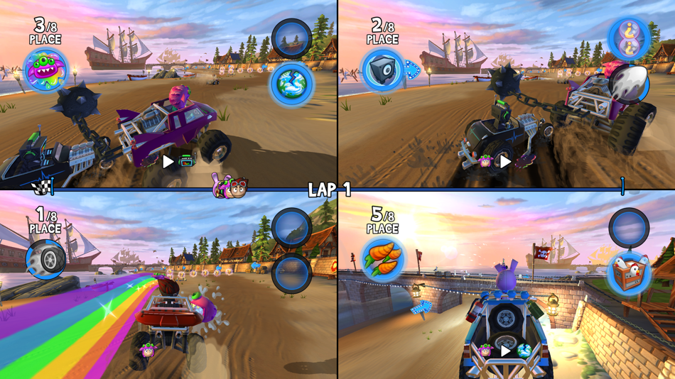 #4. Beach Buggy Racing 2: IA (iOS) 由: Vector Unit