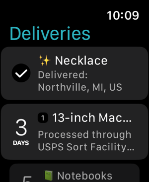 ‎Deliveries: a package tracker Screenshot