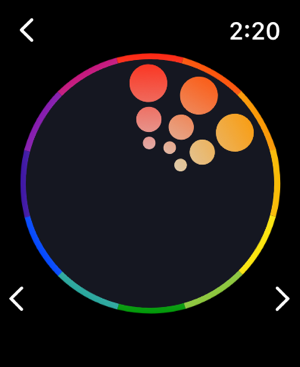لقطة شاشة من عجلة الألوان
