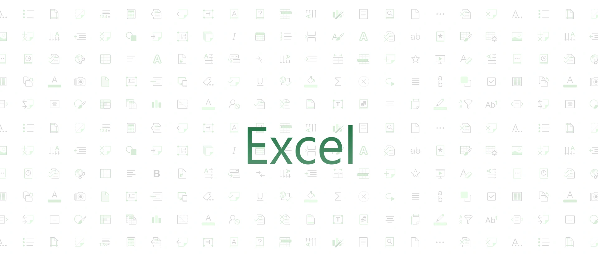 Microsoft Excel product page header