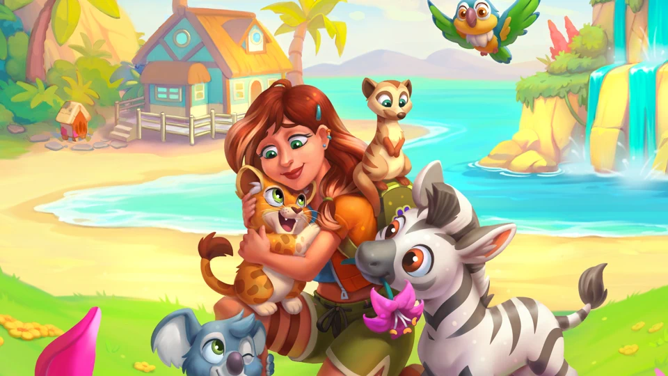 Paradise Paws: Merge Animals App Store product page header
