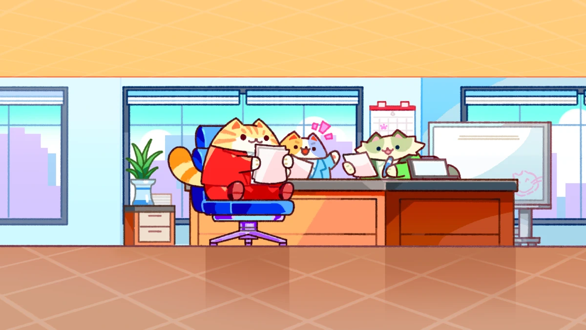 Office Cat: Idle Tycoon Games App Store product page header