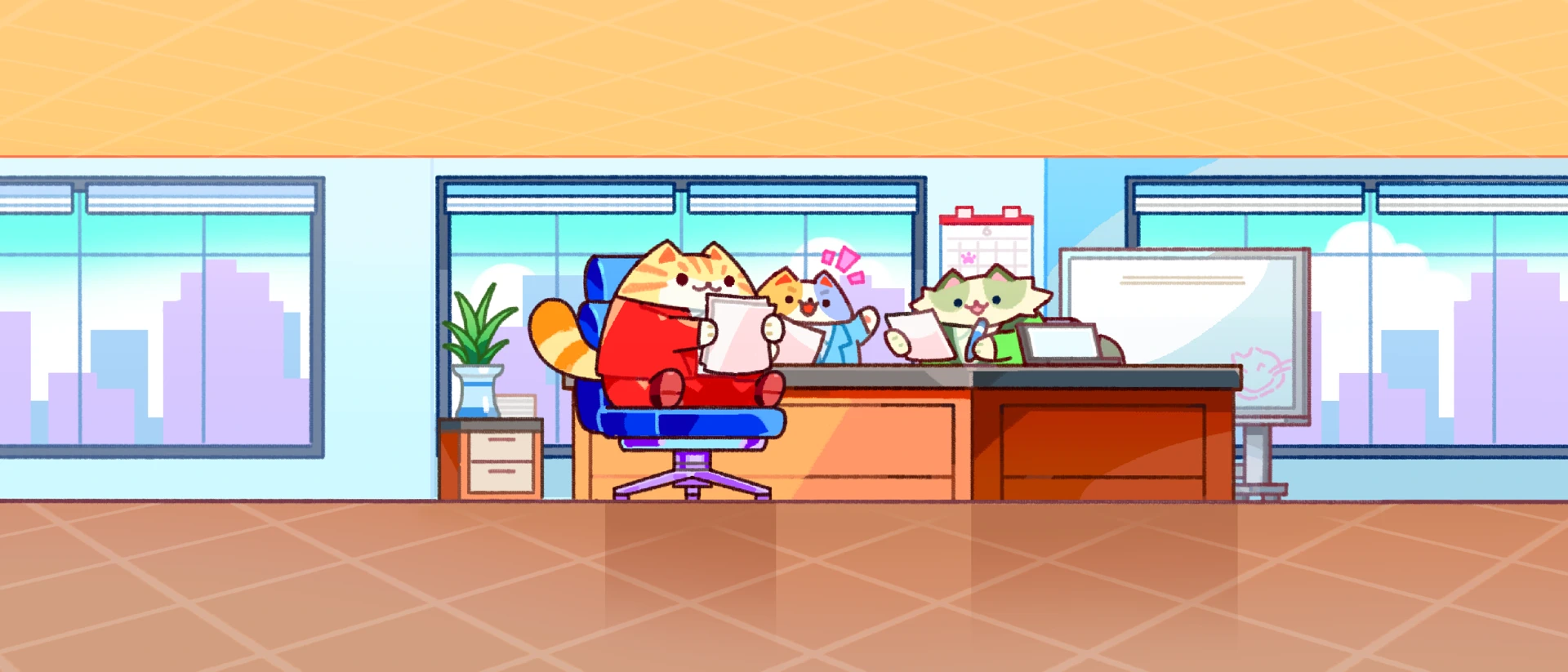 Office Cat: Idle Tycoon Games product page header