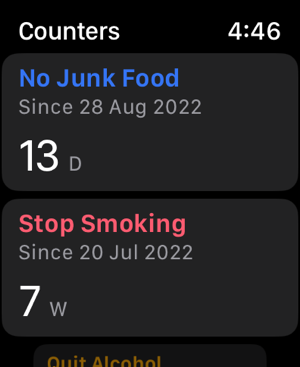 ‎Quitting Habits Tally by DS Screenshot