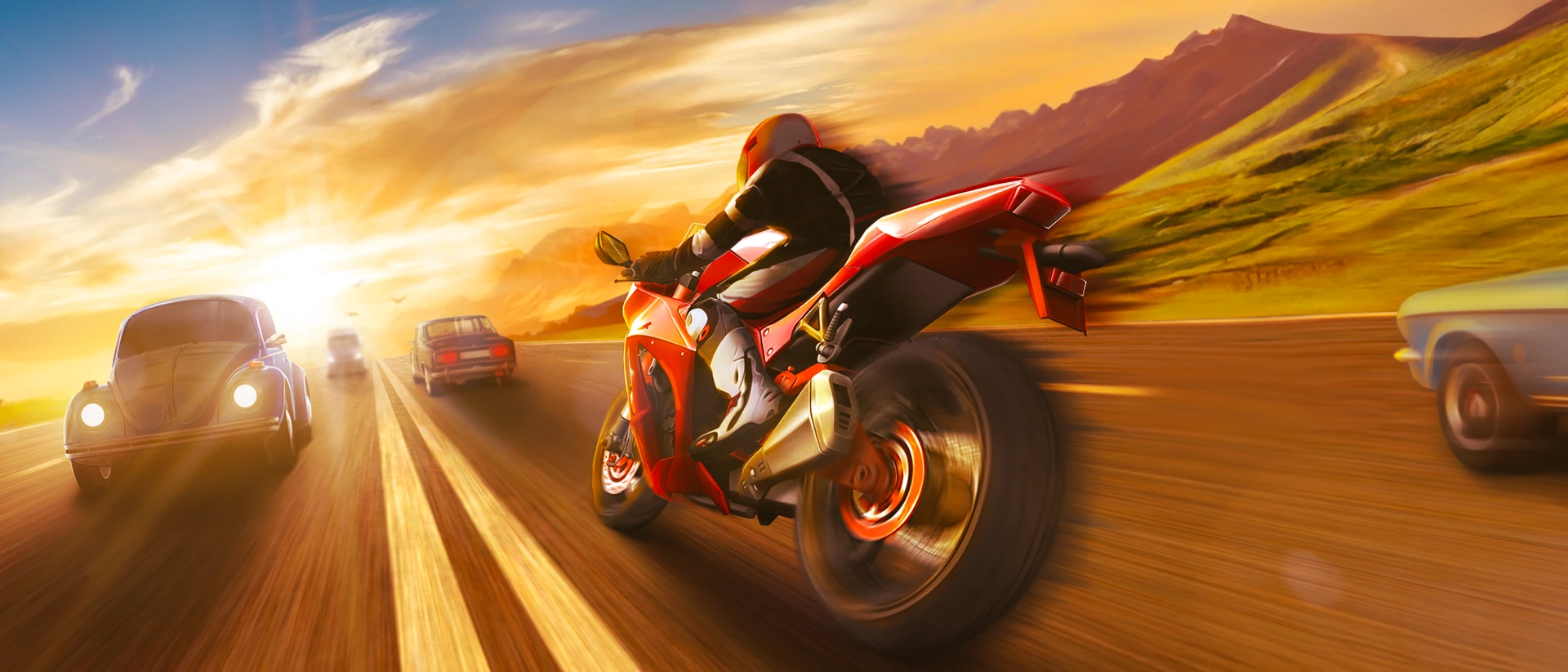 Traffic Rider product page header
