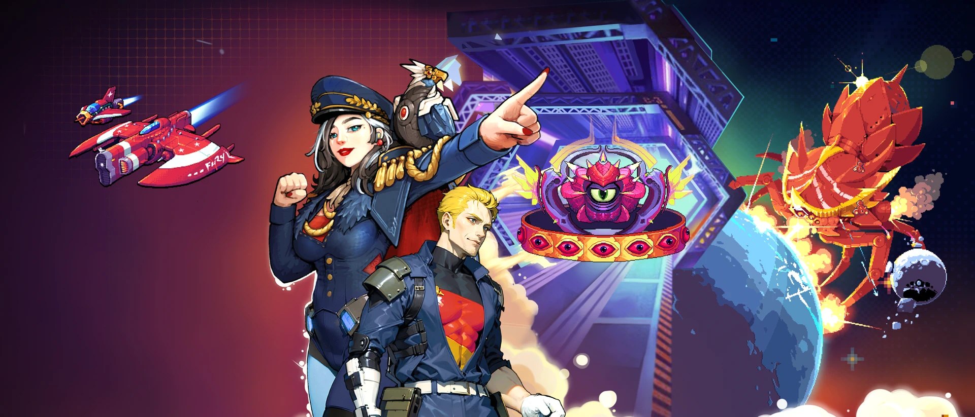 Falcon Squad: Classic Arcade product page header