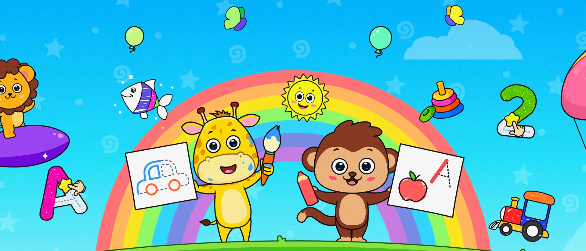Coloring Games for Kids 2-6! product page header