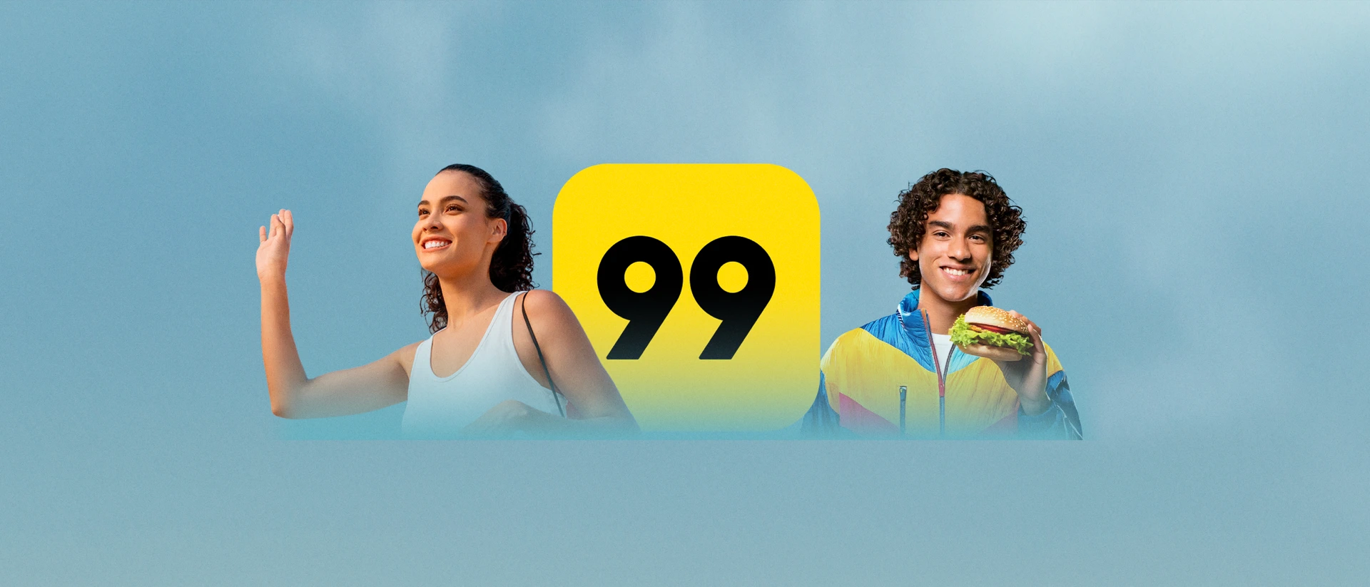 99: Rides, Food, Pay product page header