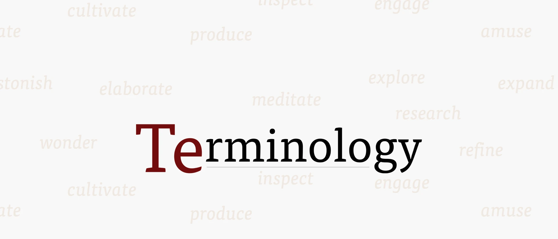 Terminology product page header