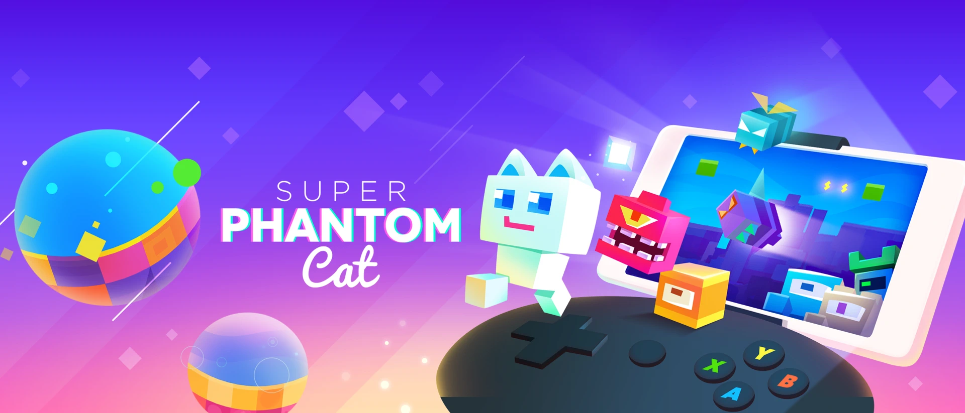 Super Phantom Cat - Be a jumping bro. product page header