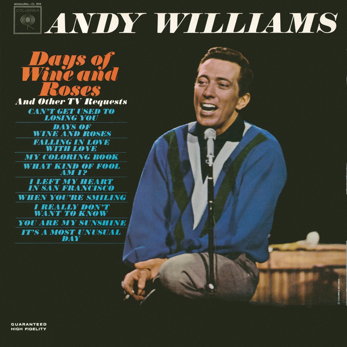 Andy Williams Days Of Wine And Roses Album
