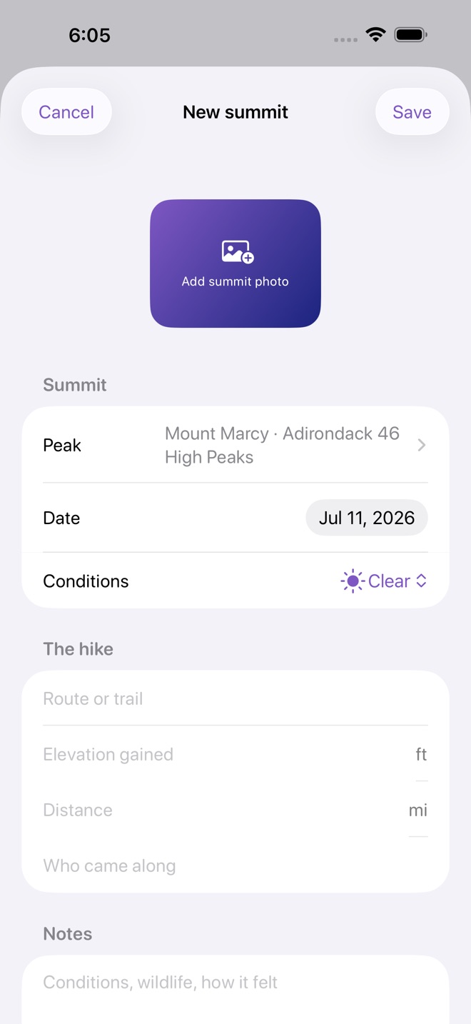 SummitList: Peak Bagging screenshot 2
