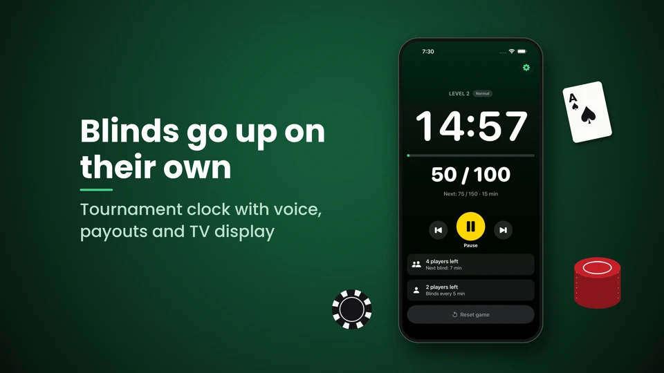 Poker Blinds: Tournament Clock App Store search result
