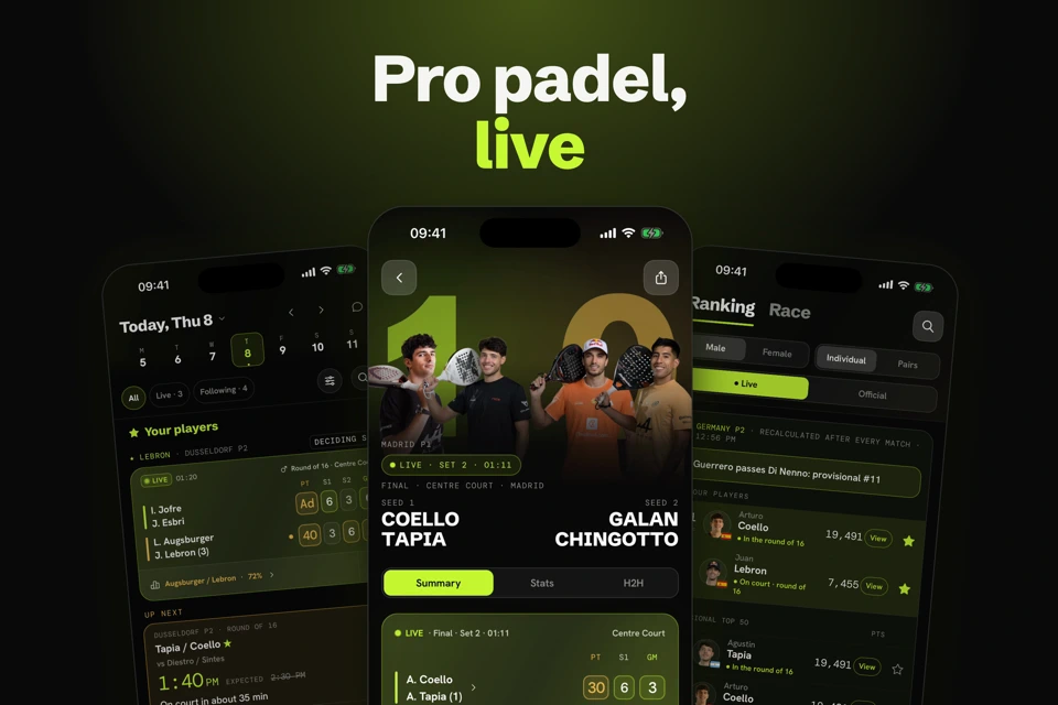BePadel: Padel Live Scores App Store search result