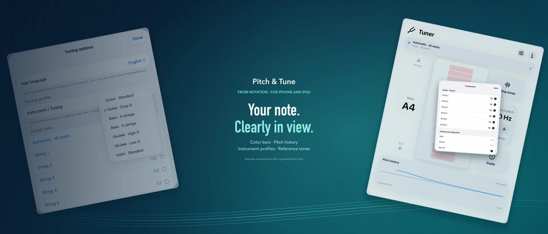Pitch & Tune by Notation product page header