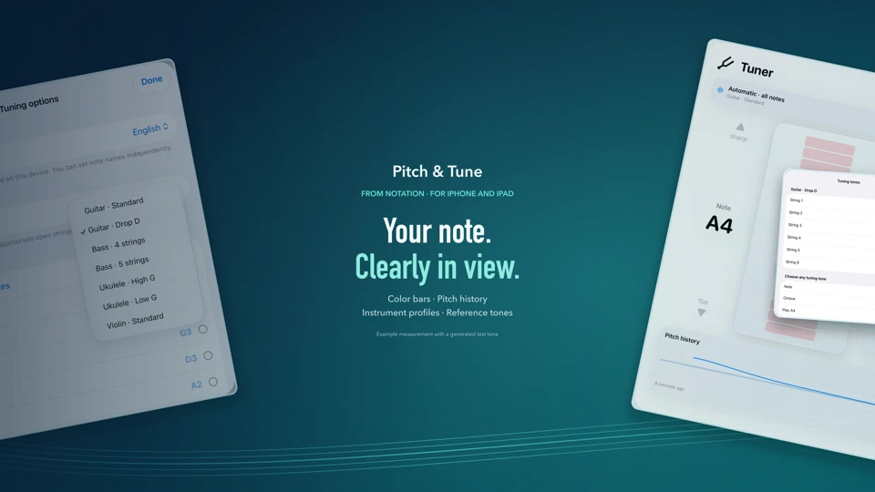 Pitch & Tune by Notation App Store product page header