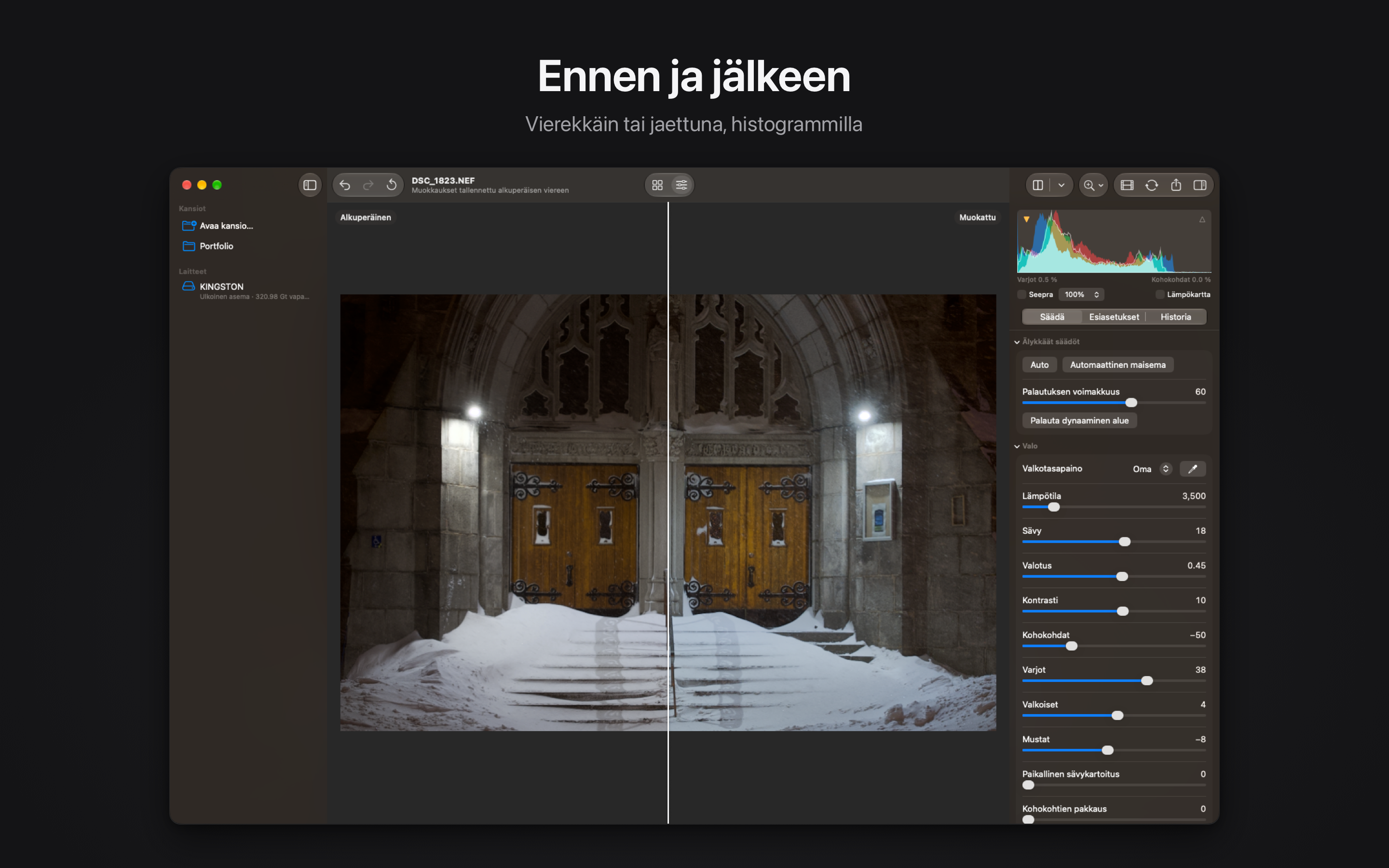 Rawed: RAW Photo Editor macOS screenshot 2 showing app interface
