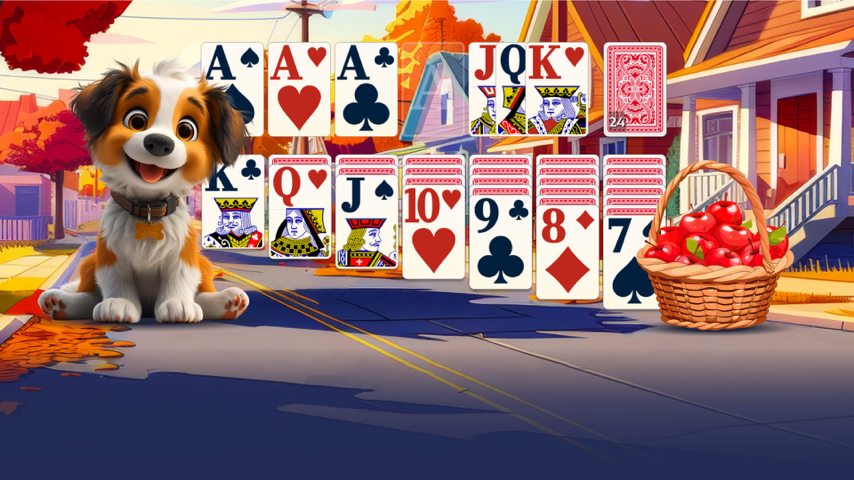 Autumn Fun: Big Card Solitaire Challenge