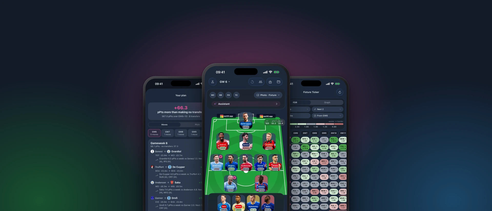 NextXI: FPL Transfer Planner product page header