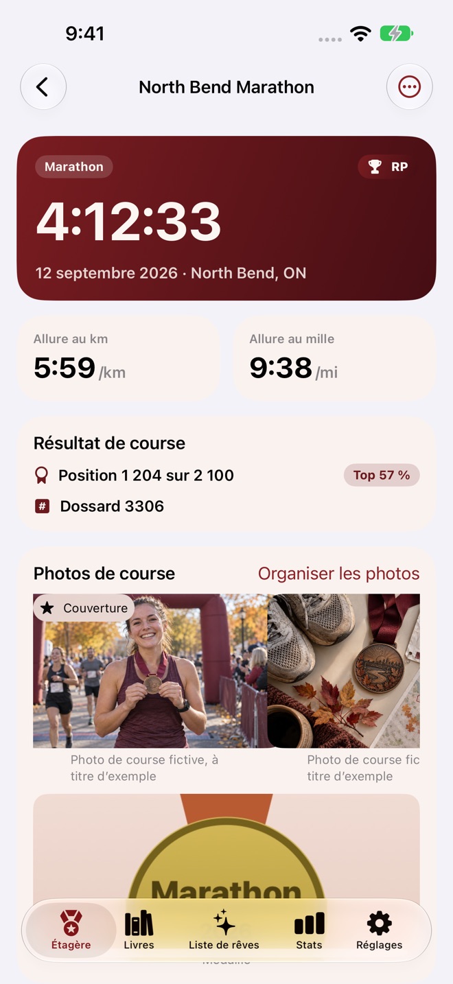 RaceShelf : carnet du coureur capture d’écran 3