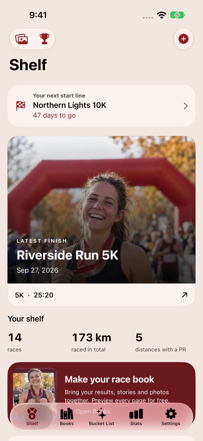 RaceShelf: Running Race Log screenshot 2
