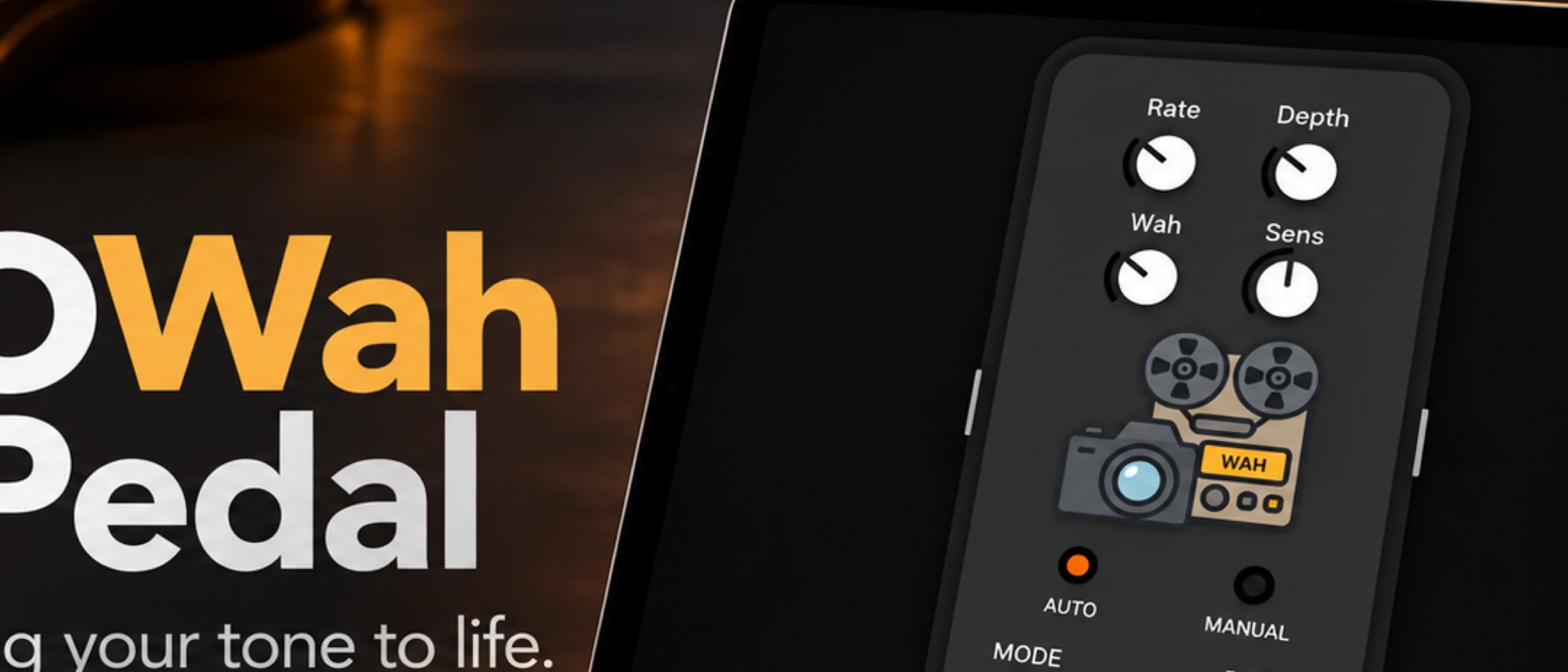IOWah Pedal: AUv3 Plugin product page header