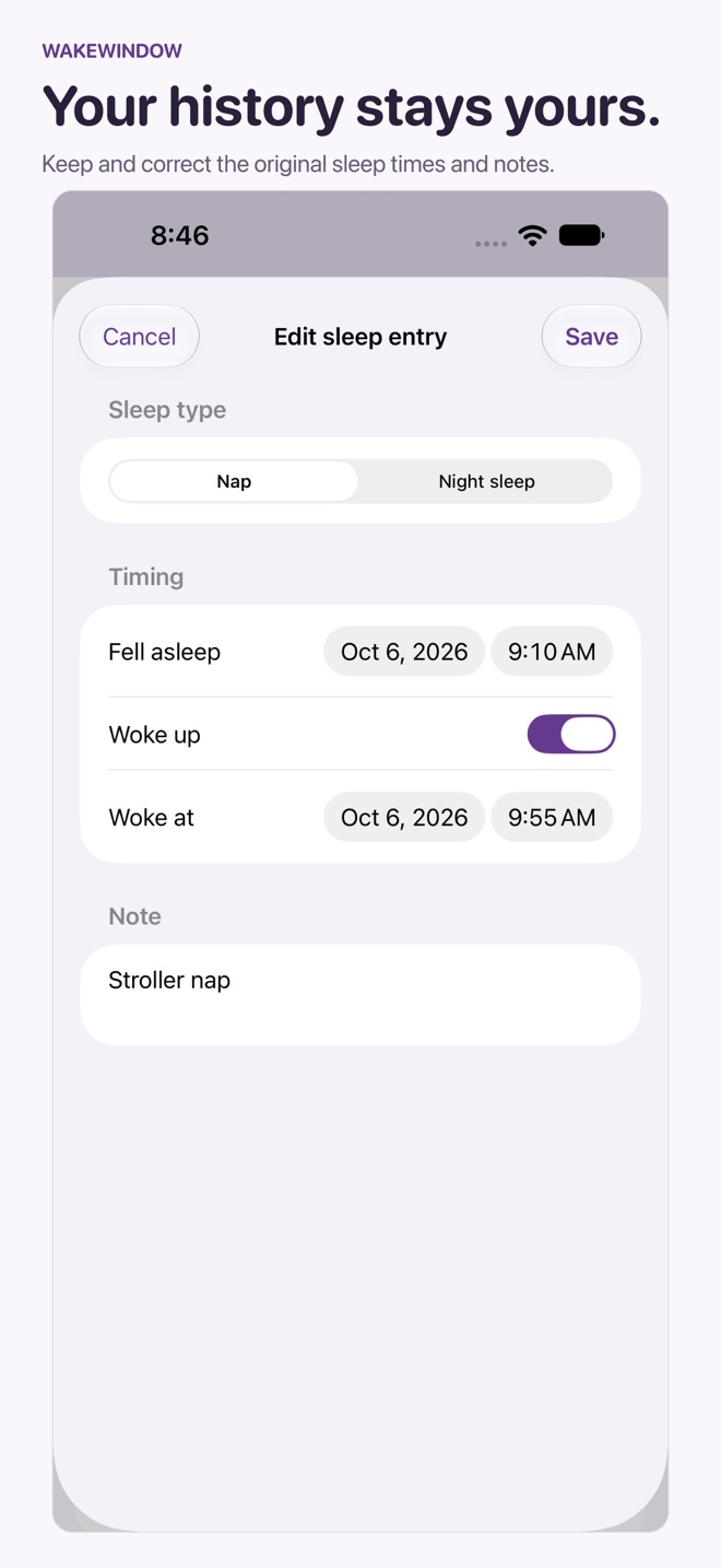 WakeWindow: Baby Nap Tracker screenshot 7