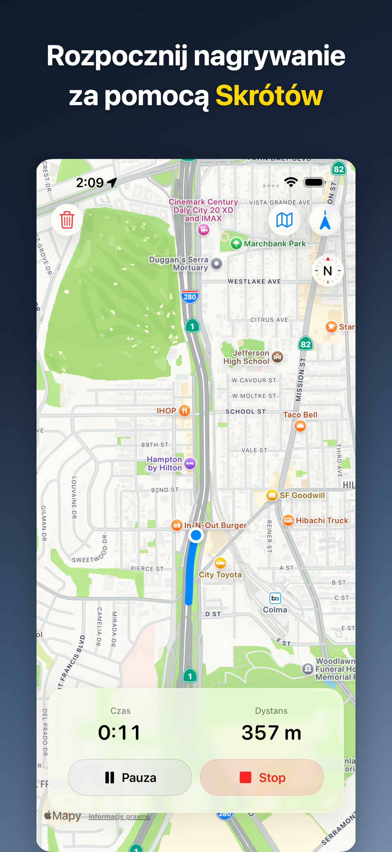 DriveTracker - Driving Log iOS screenshot 1 showing app interface