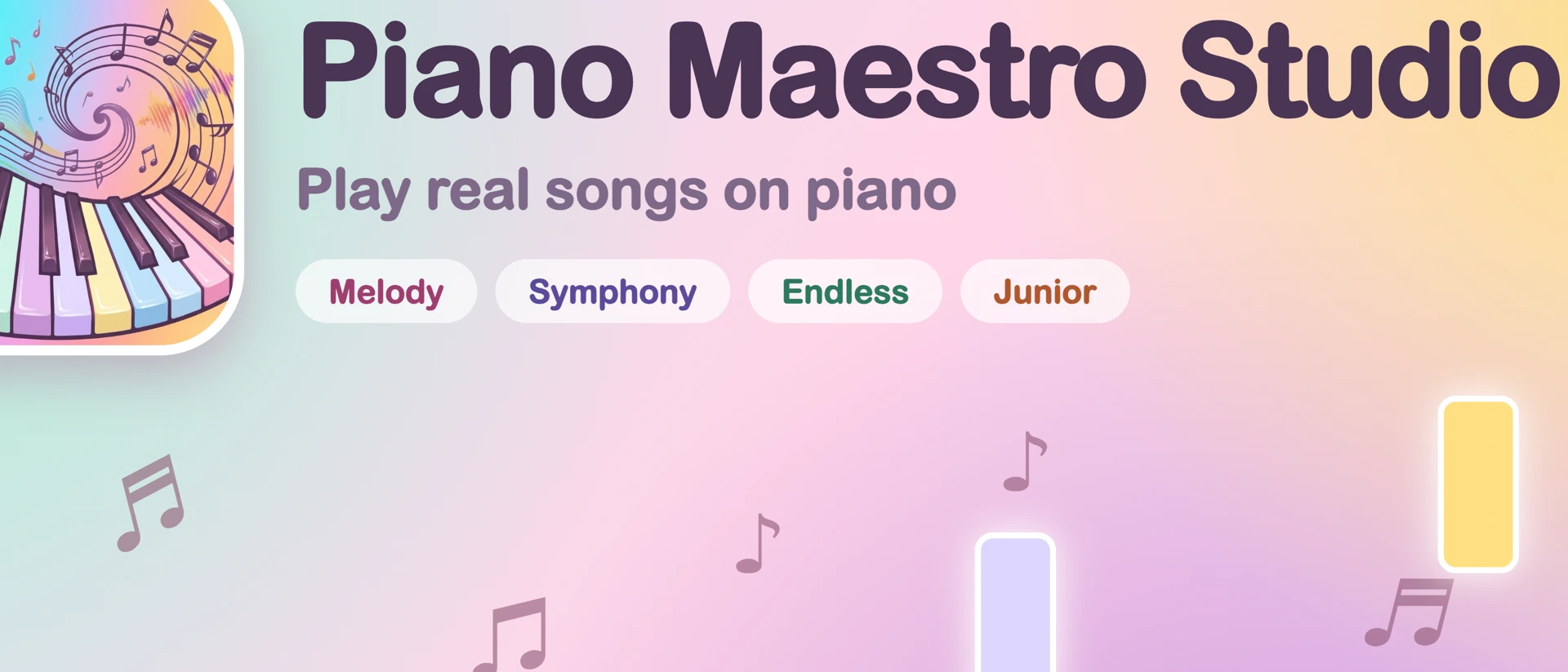 Piano Maestro Studio product page header