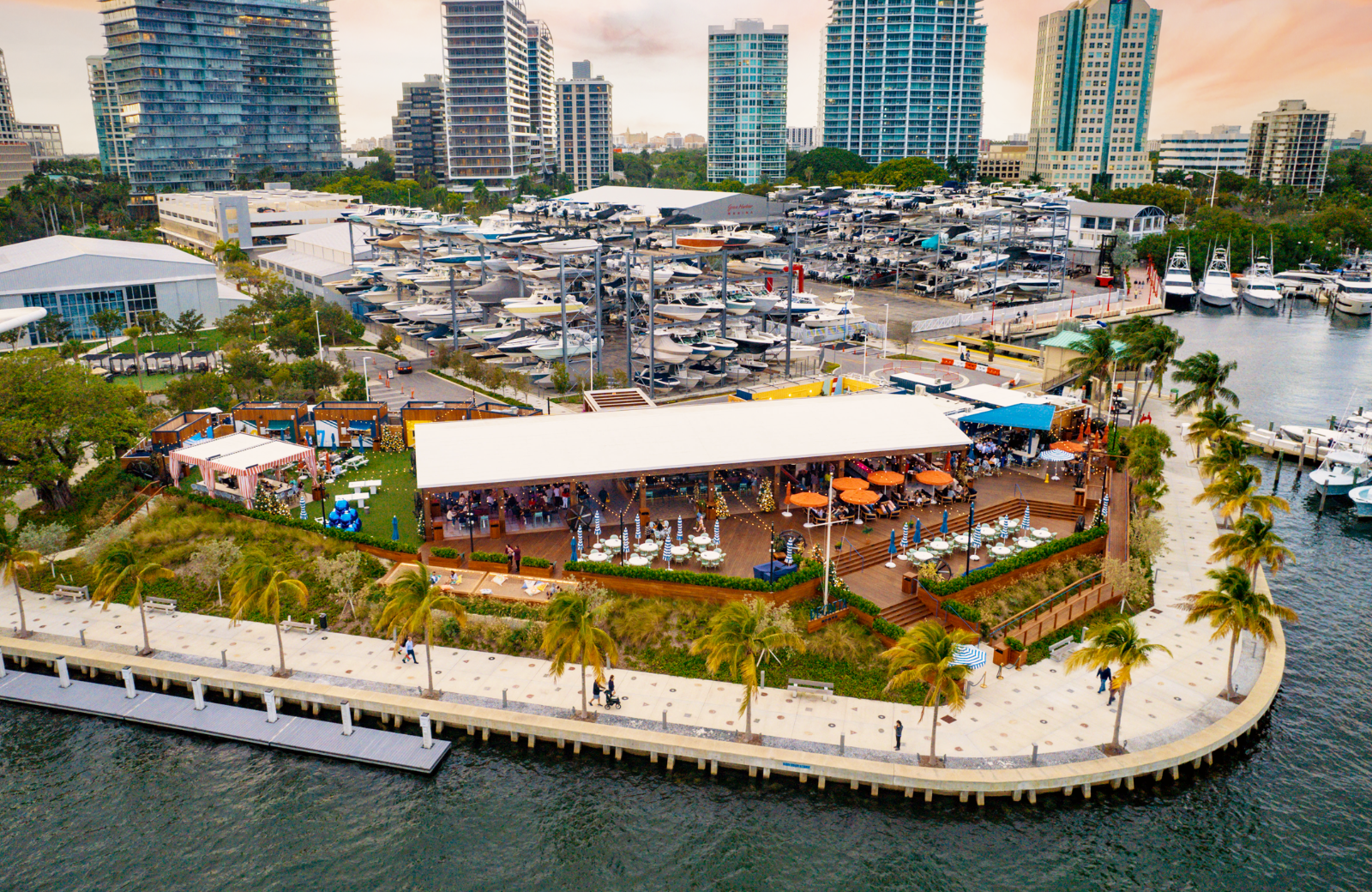 Regatta Grove beside the marina