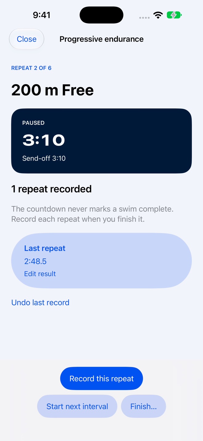 SwimSet: Swim Workout Tracker screenshot 5