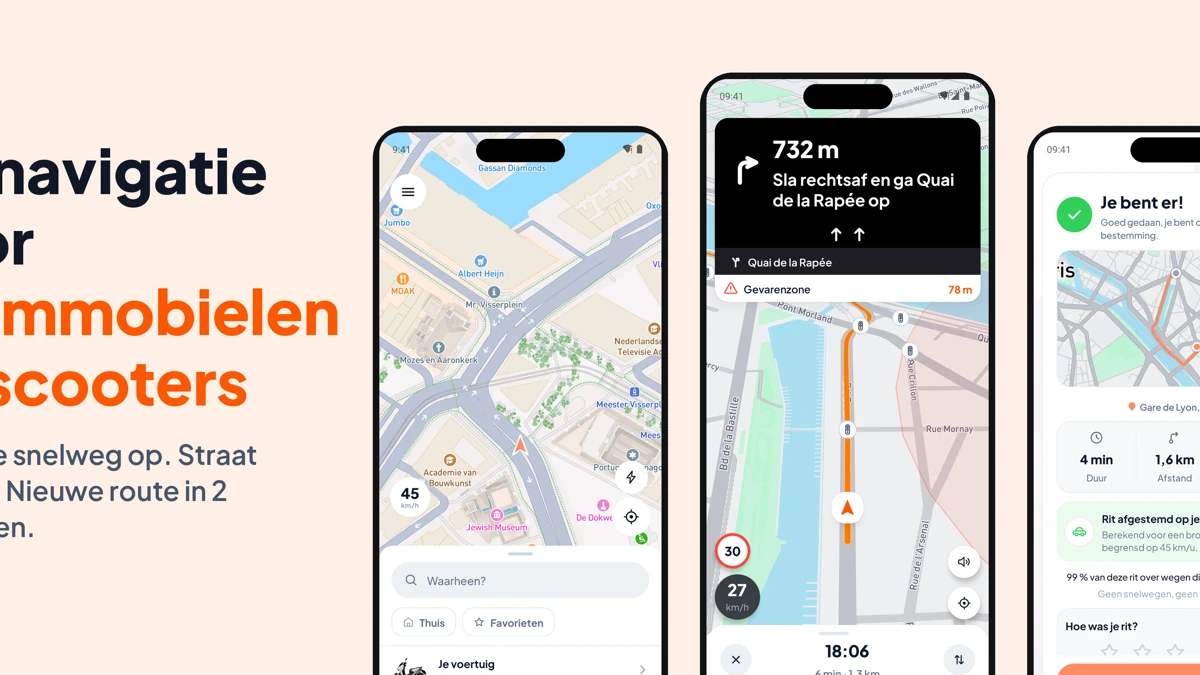 TacTac GPS brommobiel scooter App Store product page header