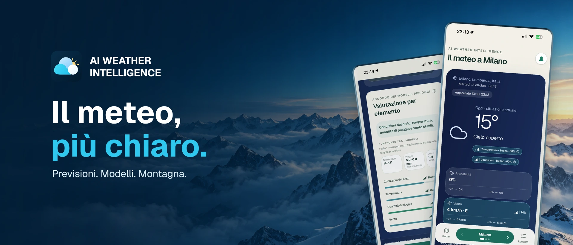 AI Weather Intelligence product page header