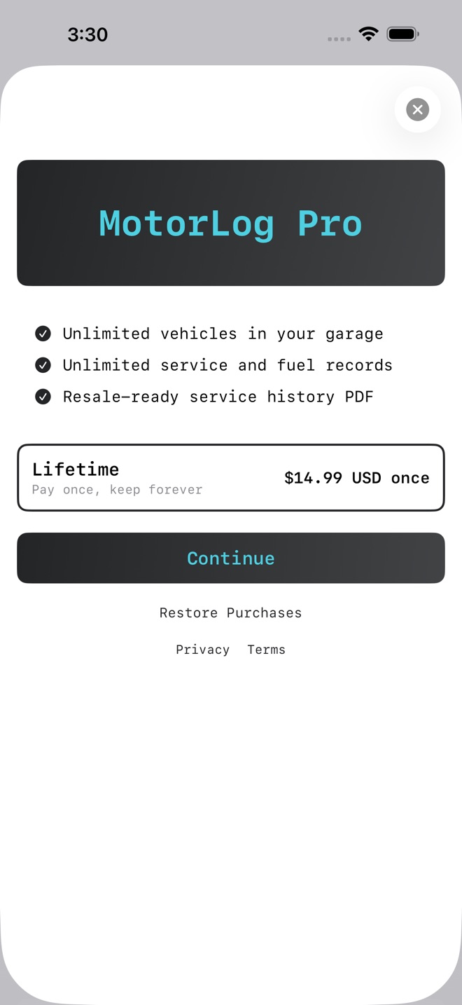 MotorLog: Car Maintenance capture d’écran 4