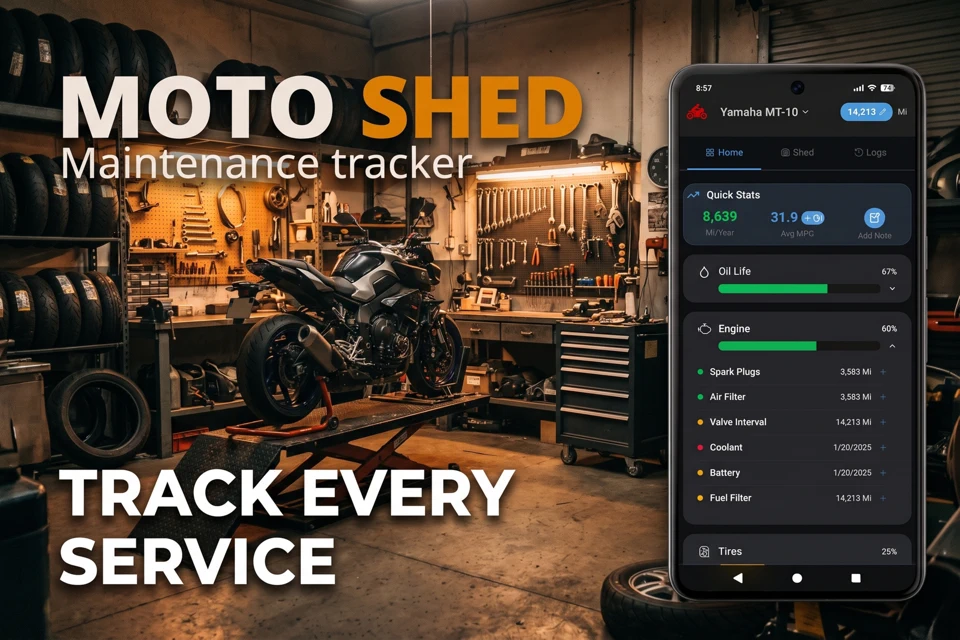 Moto Shed: Bike Maintenance App Store search result