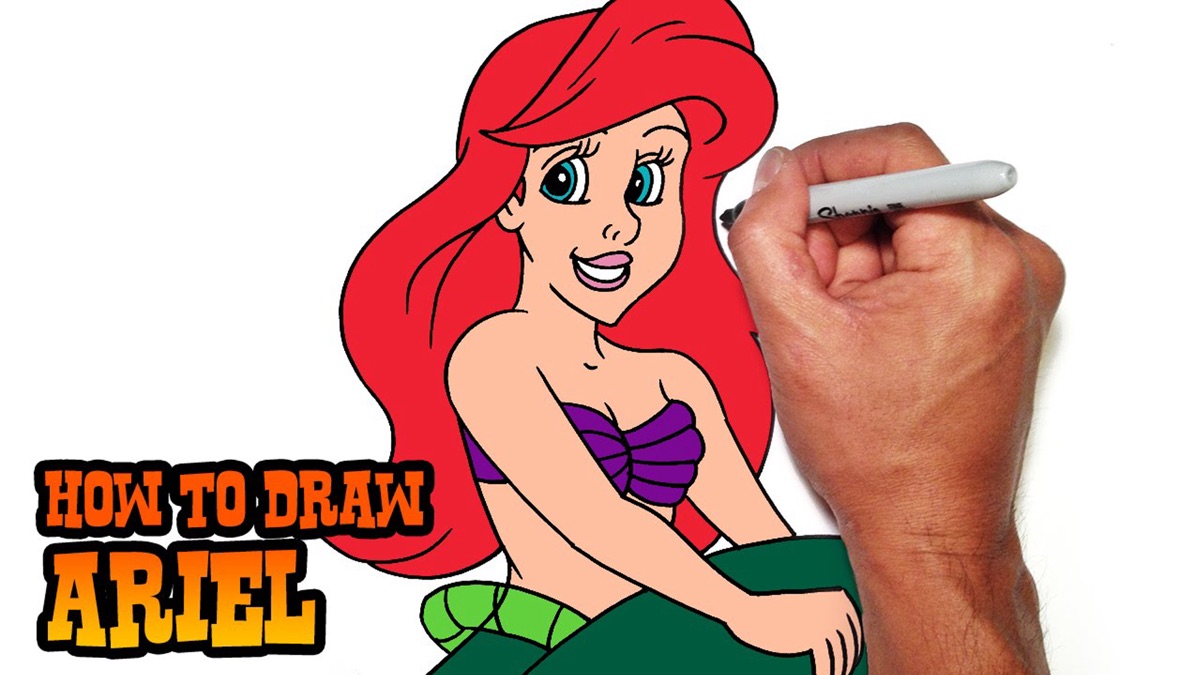 How to Draw Ariel from The Little Mermaid Cartooning Club How to Draw