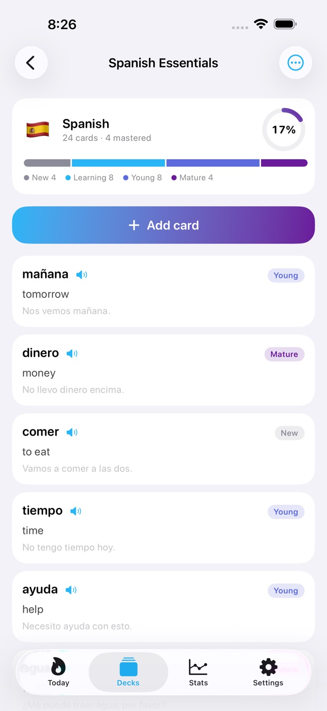 LexiDeck: Vocab Cards screenshot 5