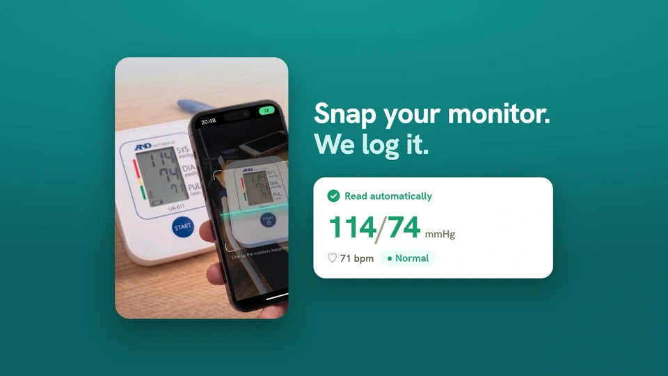 Blood Pressure Log: SnapSana App Store product page header