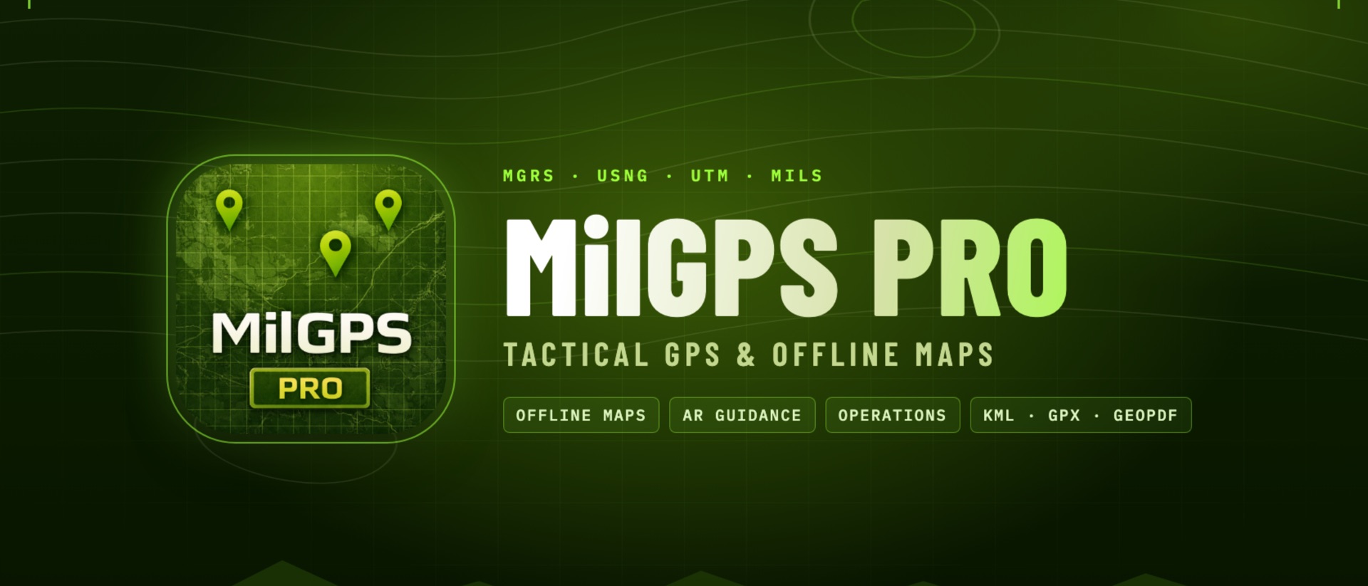 MilGPS PRO product page header