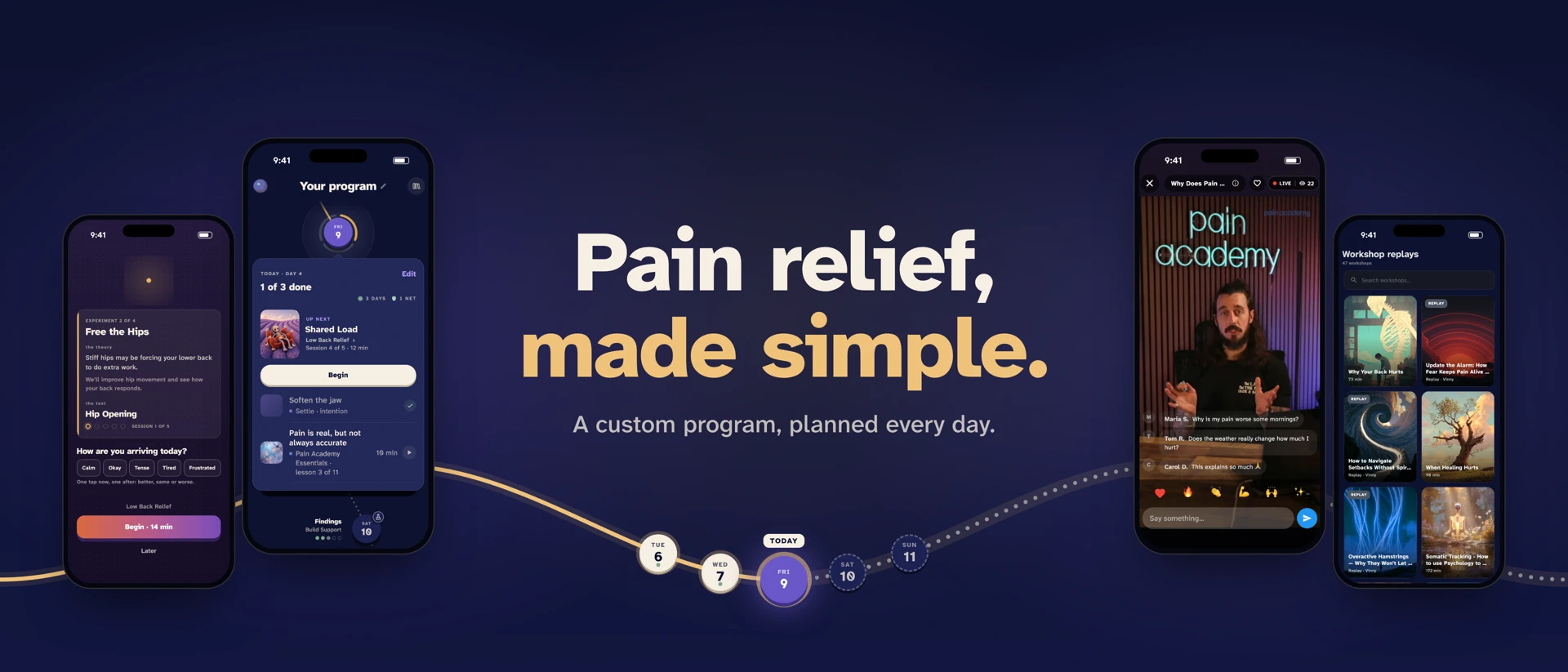 Pain Academy product page header