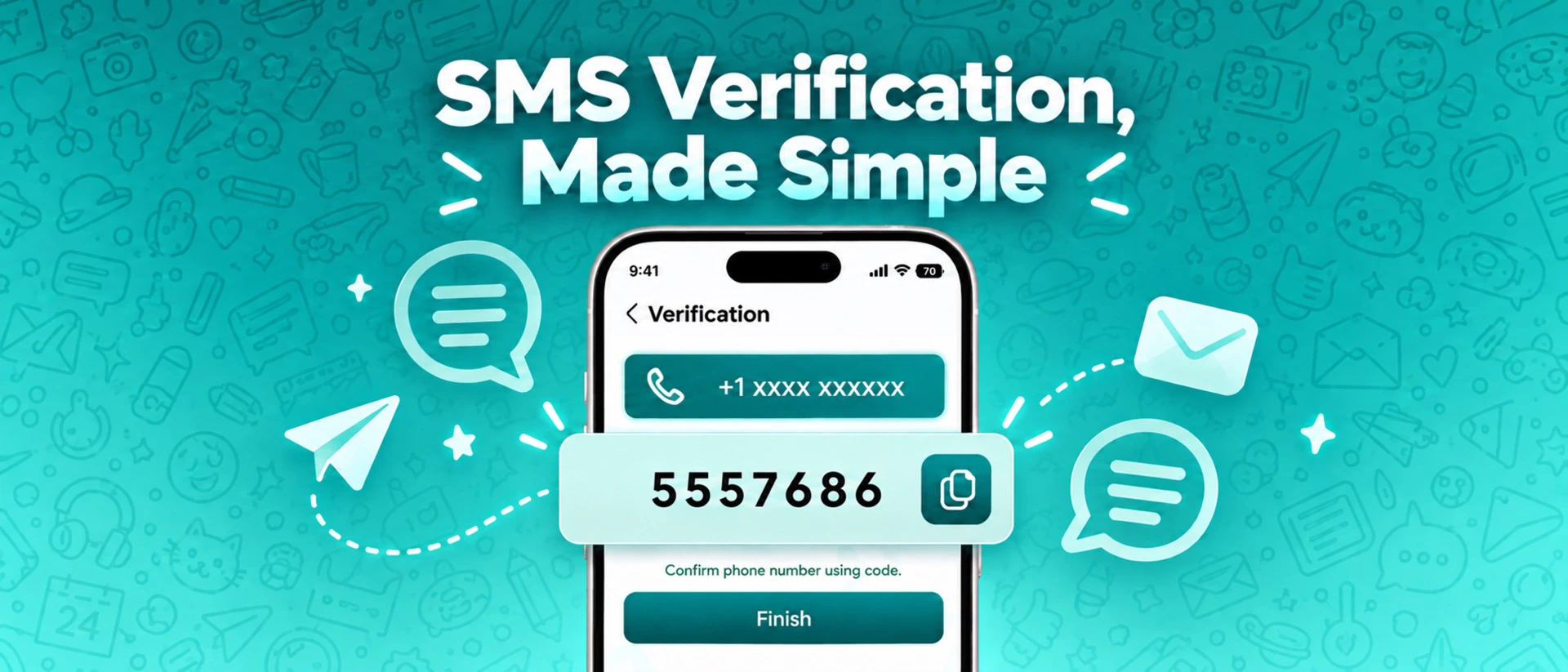 SimGo: Virtual Number & SMS product page header
