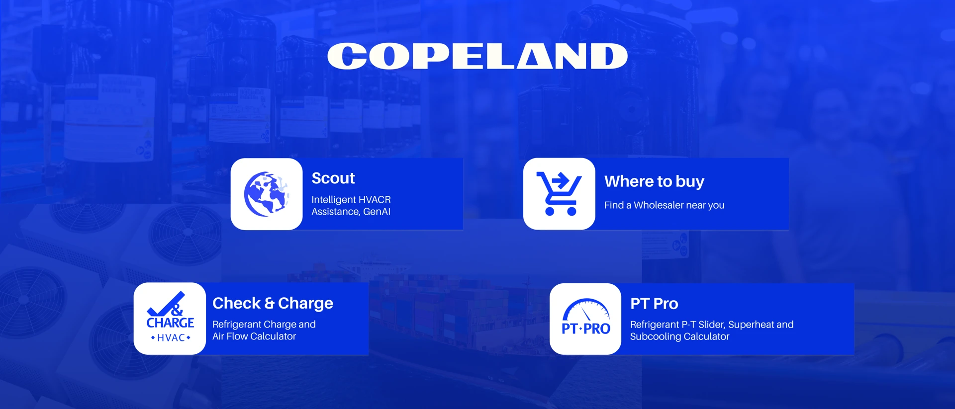 Copeland Mobile product page header