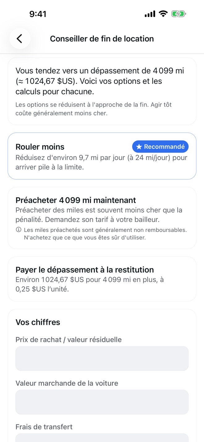 LeasePace : Suivi Kilométrage capture d’écran 3