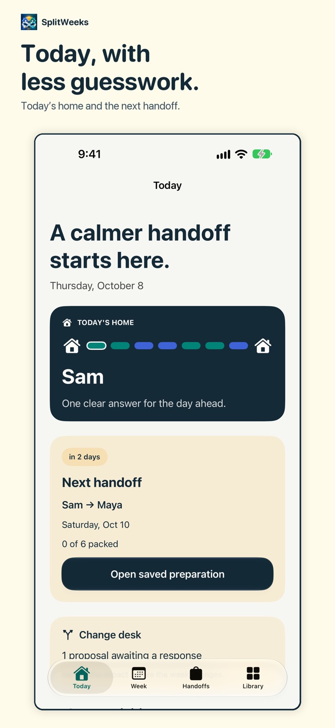 SplitWeeks: Custody Calendar screenshot 2