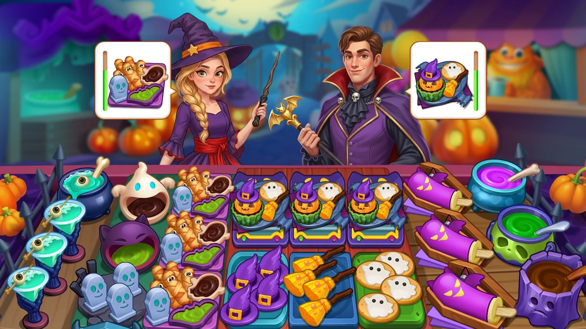 Cooking City: Restaurant Games search result, In-app event: Happy Halloween 2026